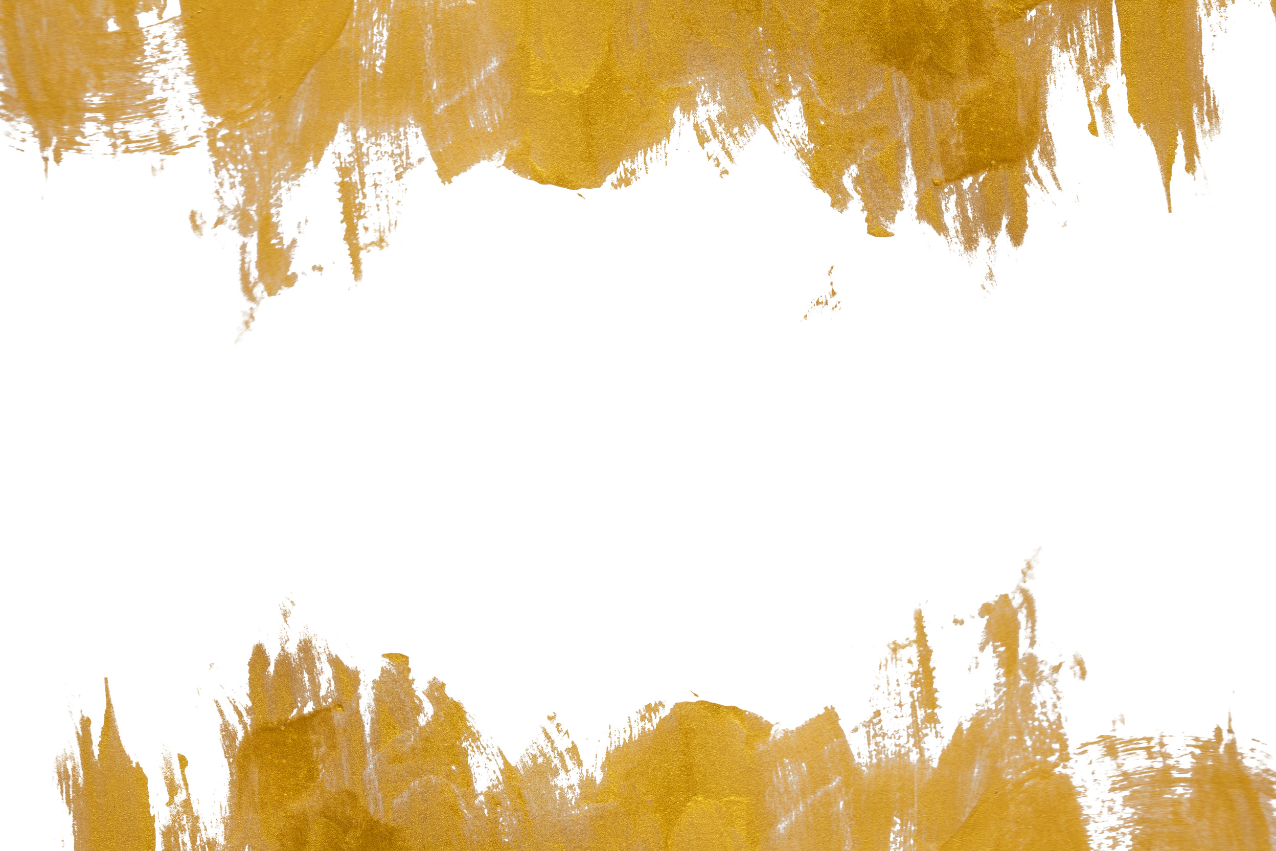 Gold Brushstrokes on White Background